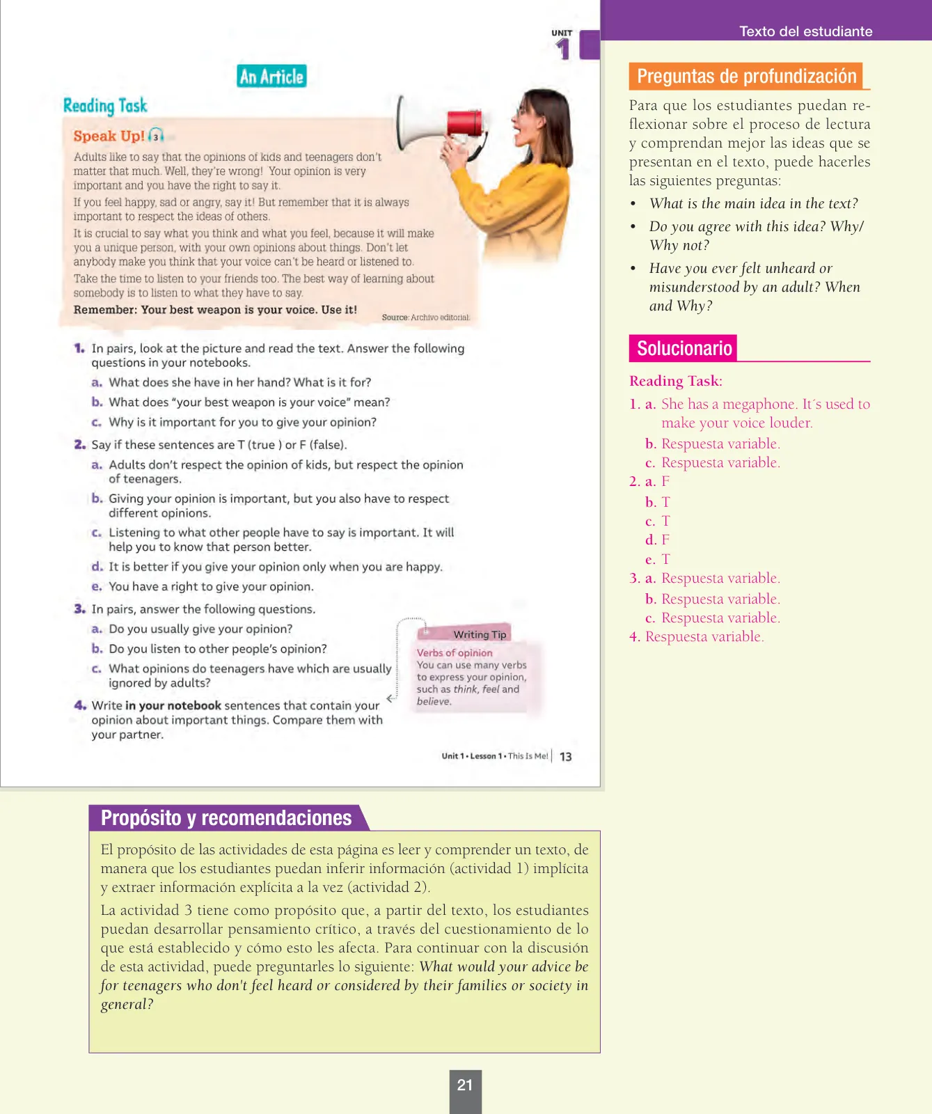 Miniatura página 22 de Inglés – Séptimo Básico | Student’s Book MINEDUC – Descargar PDF · 2024