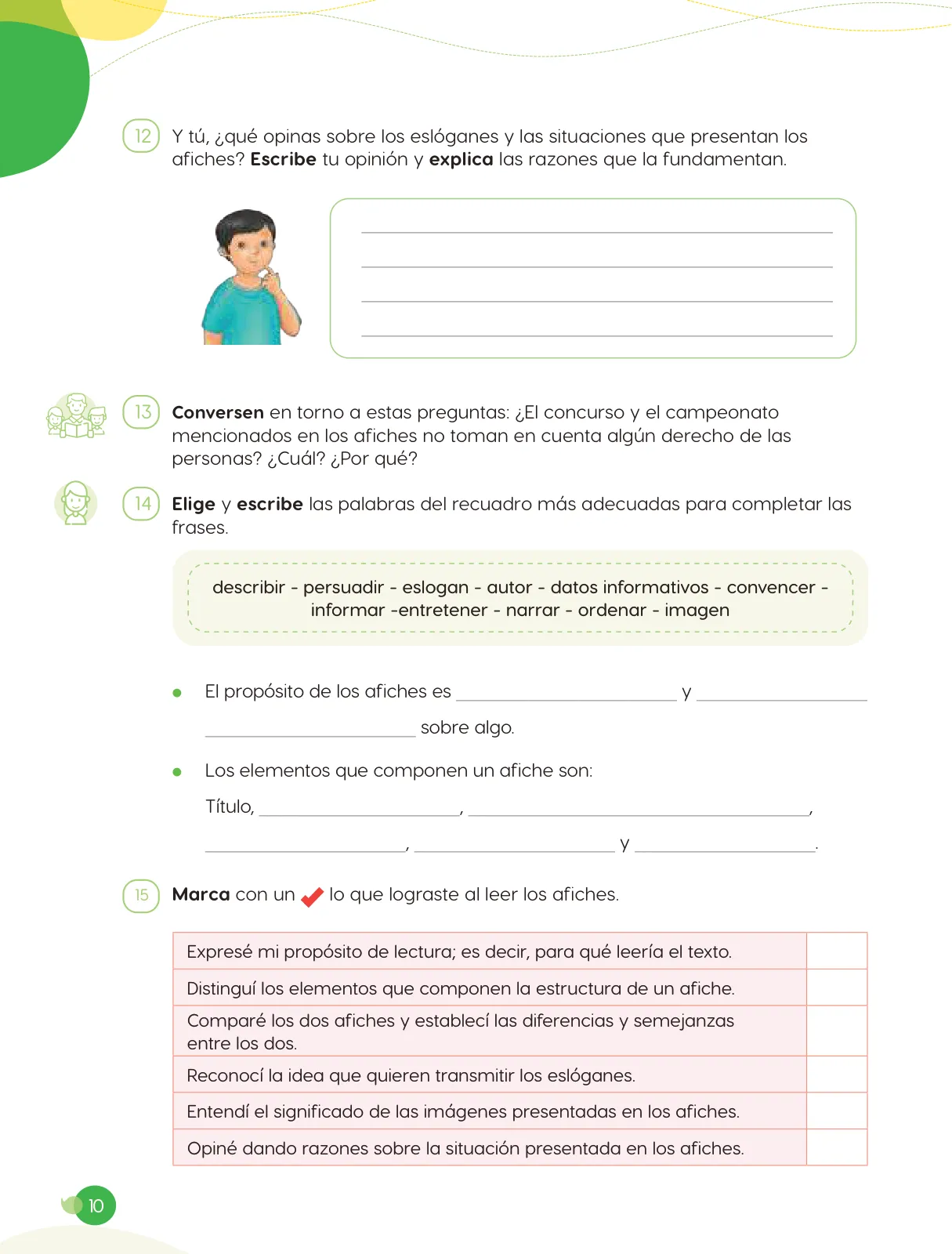 Miniatura página 12 de Cuadernillo de Comunicación 6. Sexto grado de Primaria · 2024