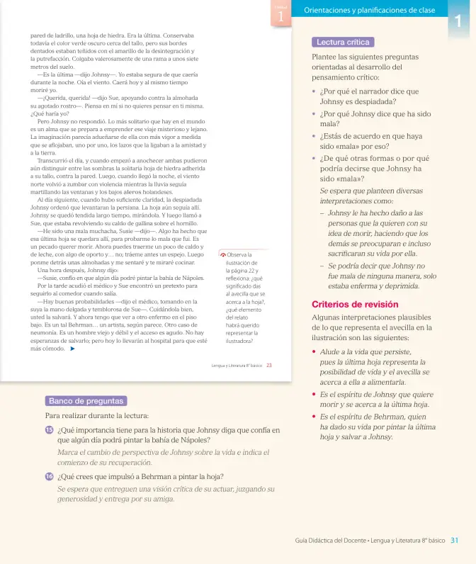 Página 33 de Lengua y Literatura – Octavo Básico | Texto del Estudiante MINEDUC – Descargar PDF · 2024