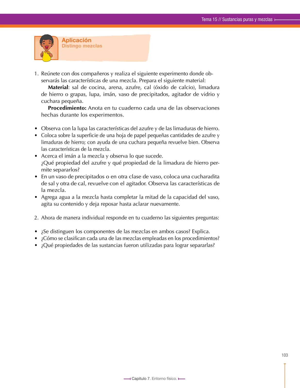 Miniatura página 103 de Ciencias Naturales 7° · Secundaria Activa