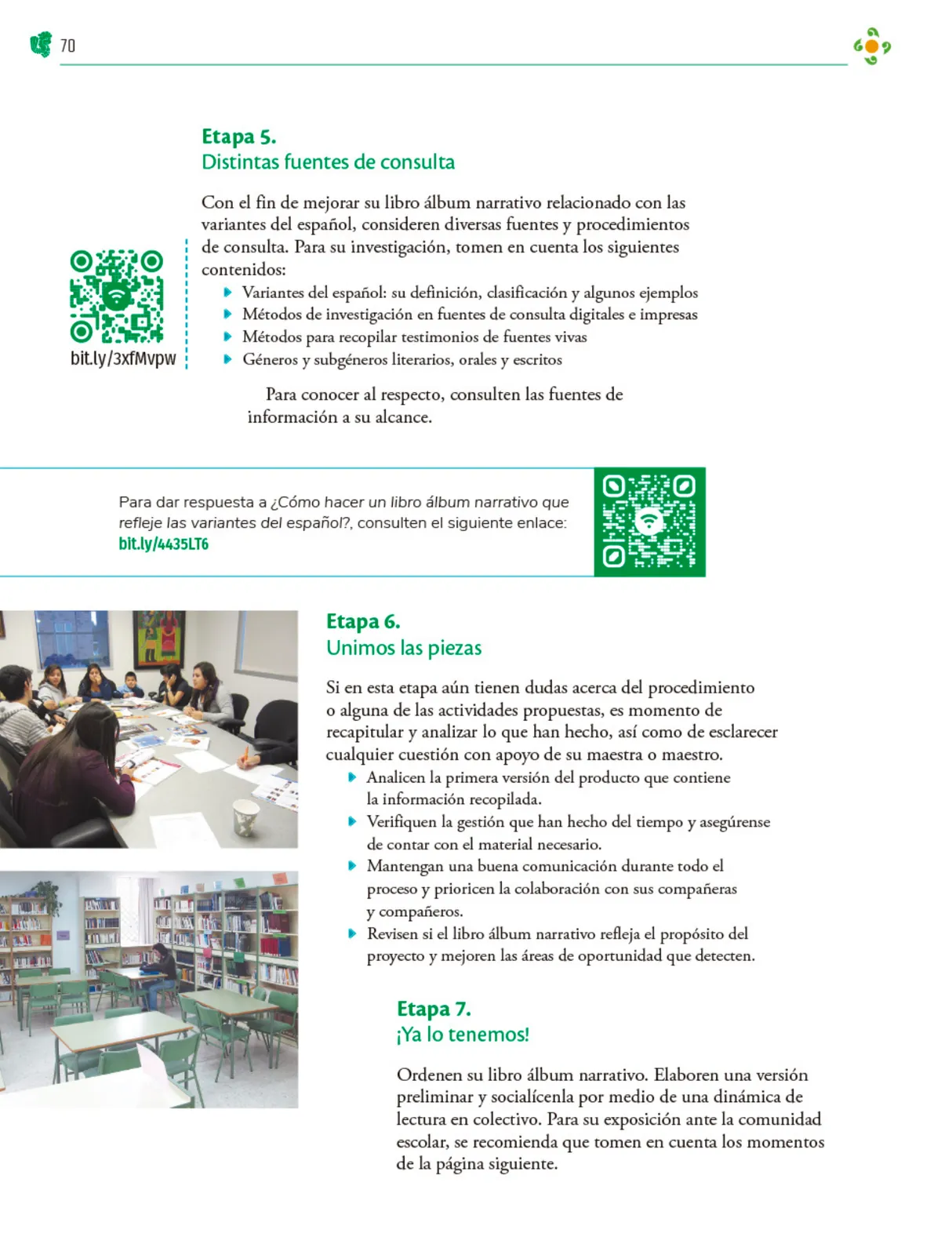 Miniatura página 71 de Colección Sk´asolil. Nuestro libro de Proyectos. Tomo I.    Libro de Educación Telesecundaria Grado 2°  Ciclo Escolar 2025 - 2026