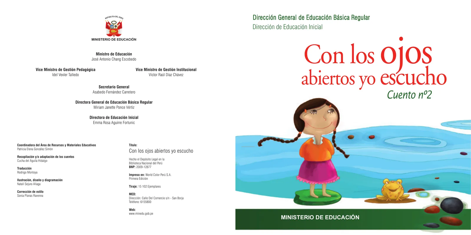 Portada de Con los ojos abiertos yo escucho. Cuento No. 2 · 2009