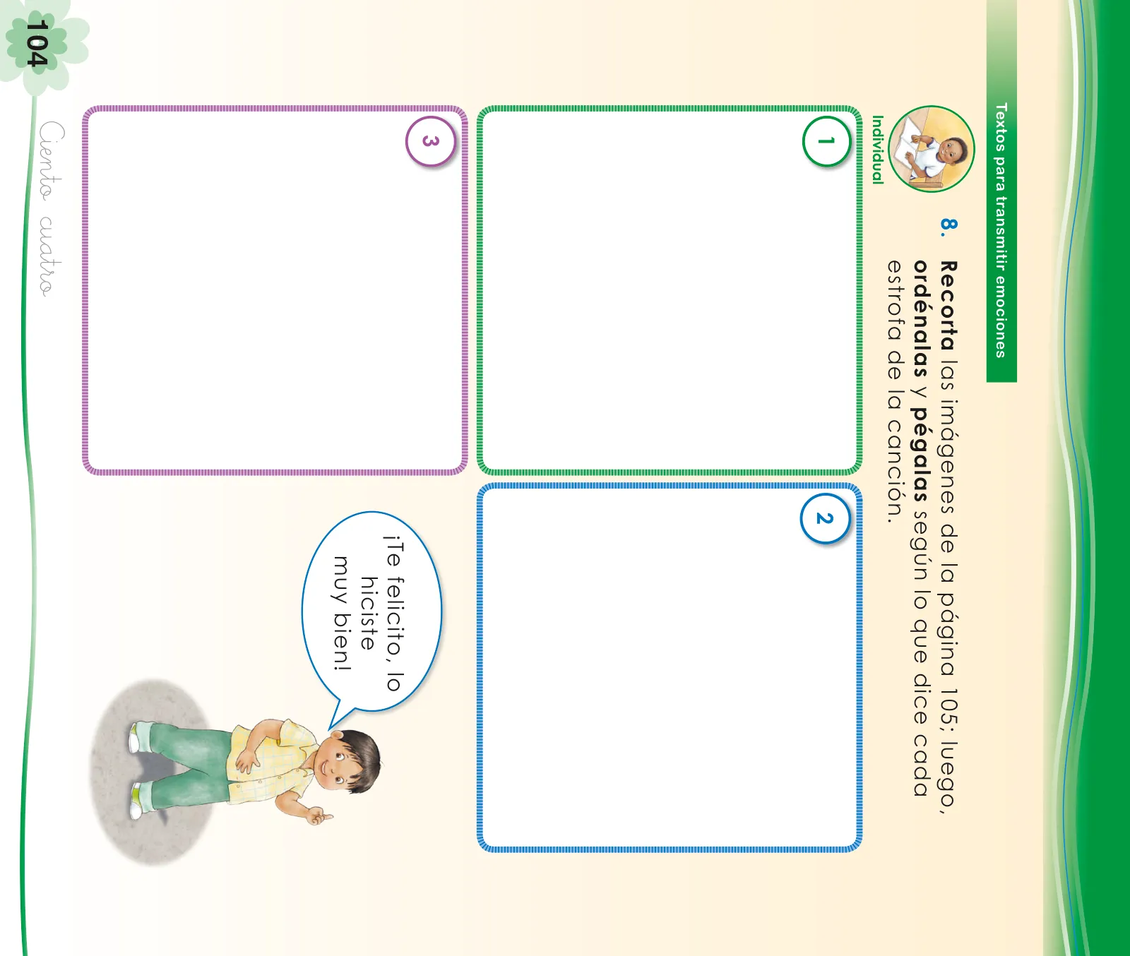 Miniatura página 106 de Comunicación 1 : cuaderno de trabajo para primer grado de Educación Primaria 2019 · 2019