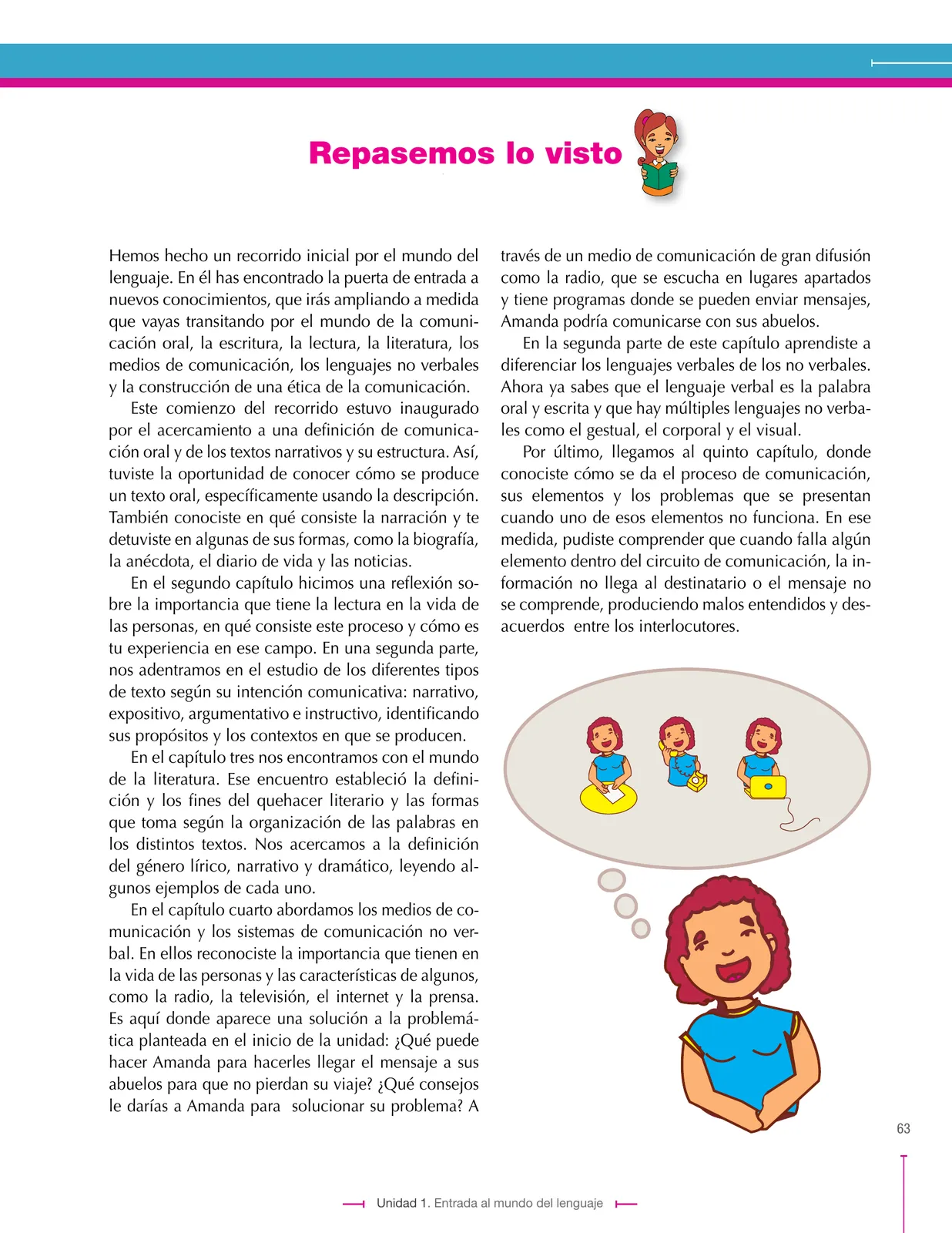Página 63 de Lenguaje 6° · Secundaria Activa
