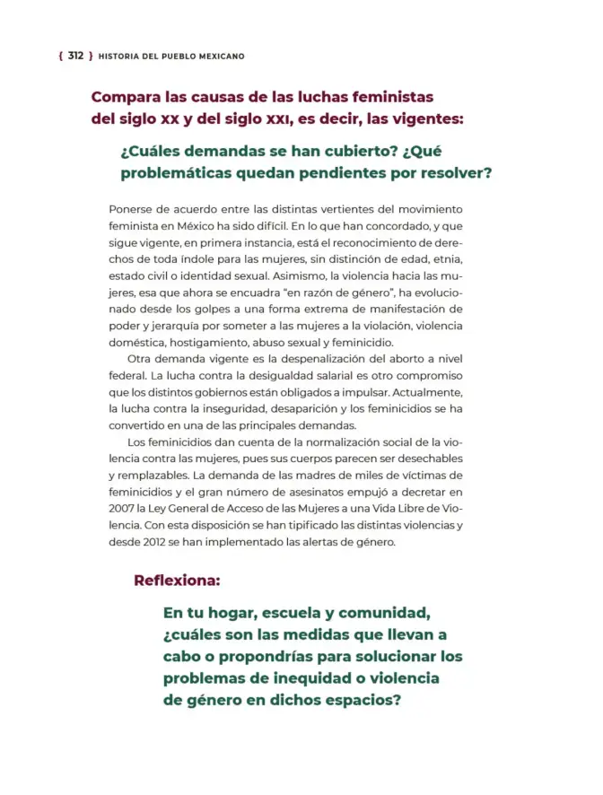 Página 313 de Historia del pueblo mexicano. Libro de Educación Secundaria Grado 1° Ciclo Escolar 2025 - 2026