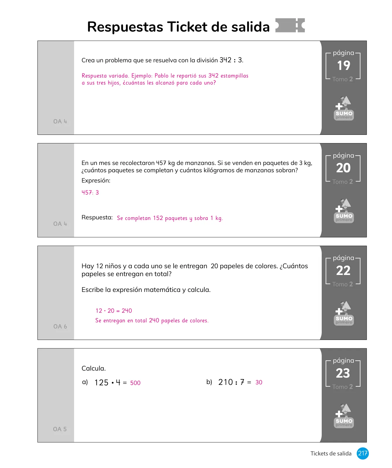 Página 219 de Sumo Primero – Quinto Básico | Texto del Estudiante MINEDUC – Descargar PDF · 2024