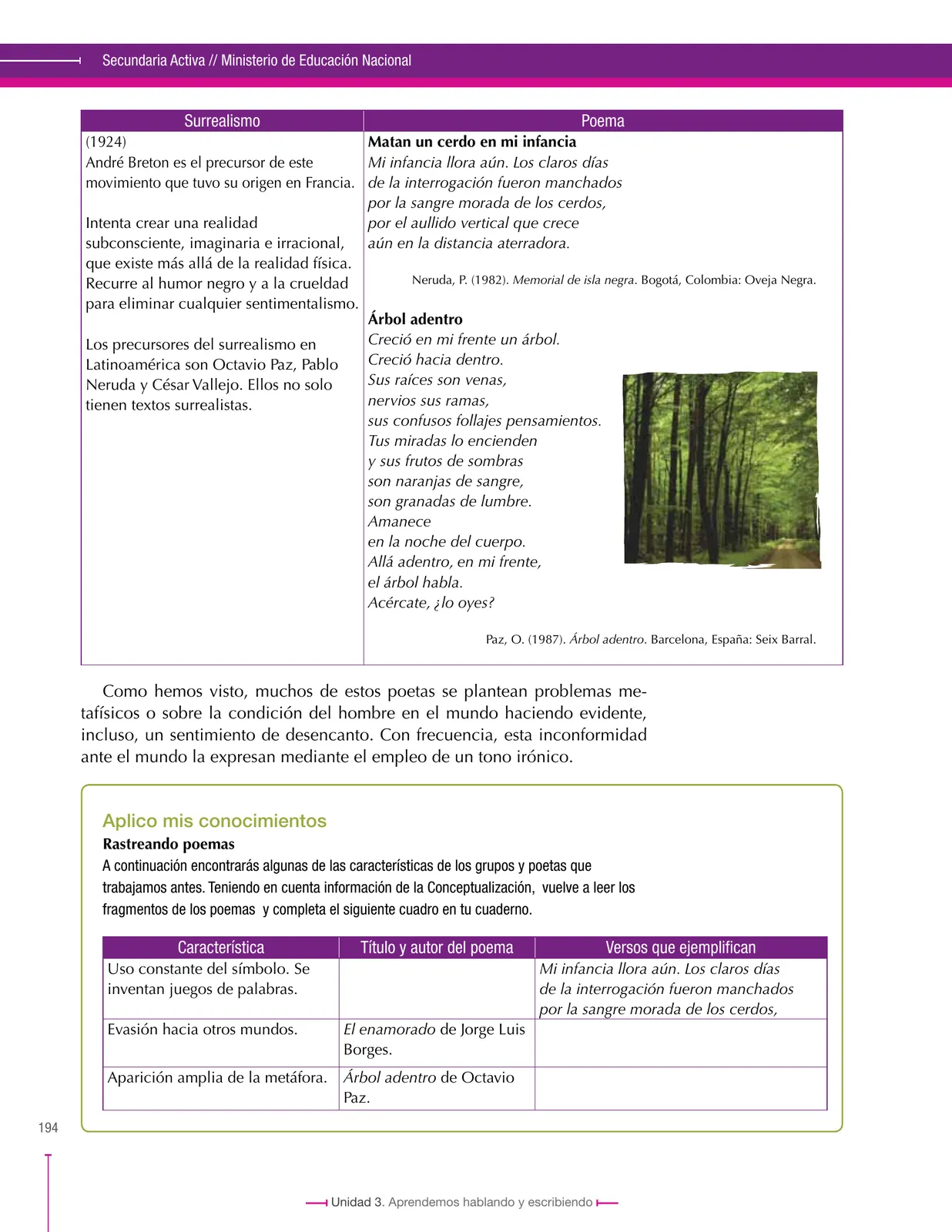 Miniatura página 194 de Lenguaje 9° · Secundaria Activa