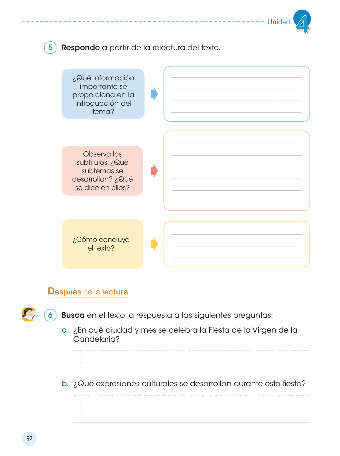 Página 64 de Comunicación 4 : cuaderno de trabajo para cuarto grado de Educación Primaria 2019 · 2019