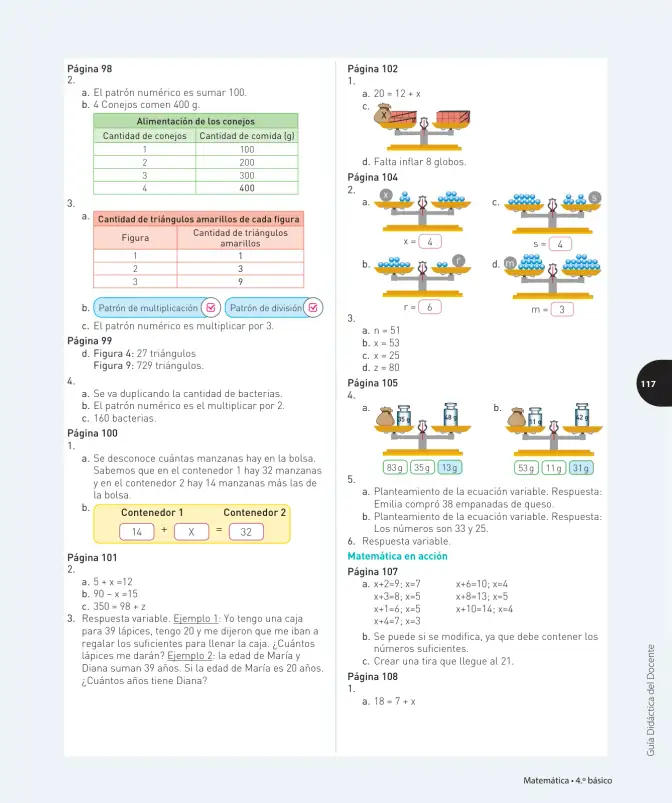 Página 306 de Matemática – Cuarto Básico | Texto del Estudiante MINEDUC – Descargar PDF · 2024