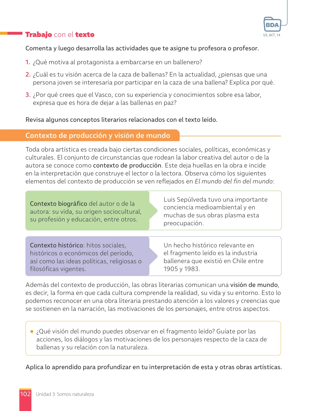 Página 104 de Libro de Lengua y Literatura – Séptimo Básico | Texto del Estudiante MINEDUC – Descargar PDF · 2024