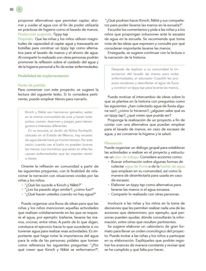 Página 111 de Modalidades de trabajo para la acción transformadora y el codiseño Libro de Educación Preescolar Grado 1°, 2°, 3° Ciclo Escolar 2025 - 2026