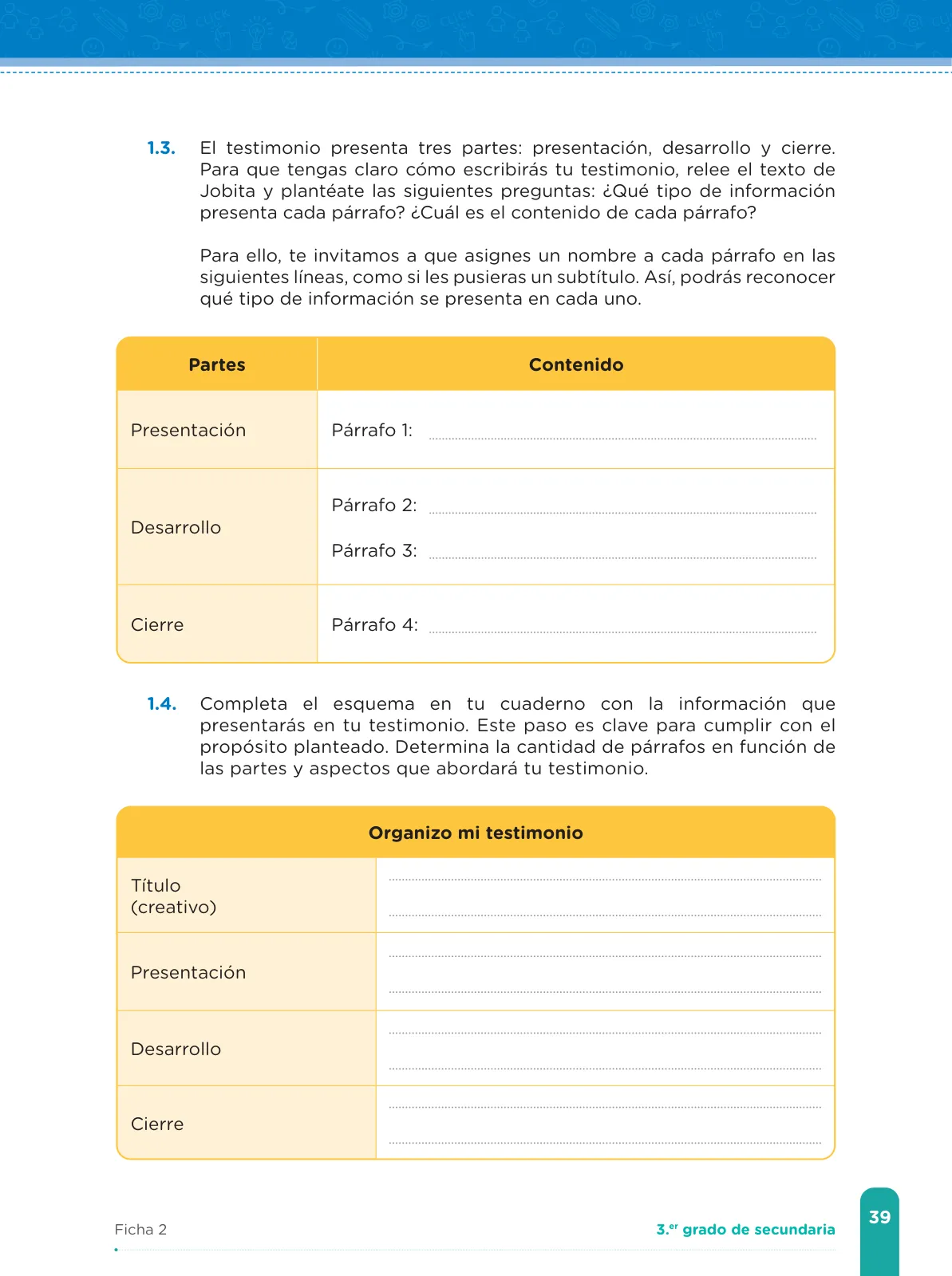 Miniatura página 41 de Fichas de aprendizaje de Comunicación 3 · 2024