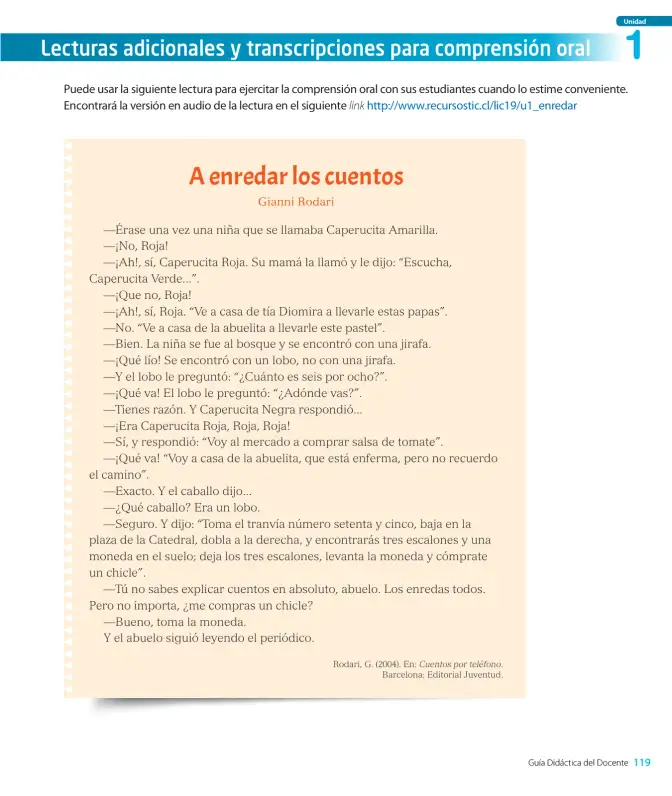Página 121 de Lenguaje y Comunicación – Segundo Básico – Texto del Estudiante MINEDUC – Descargar PDF · 2024