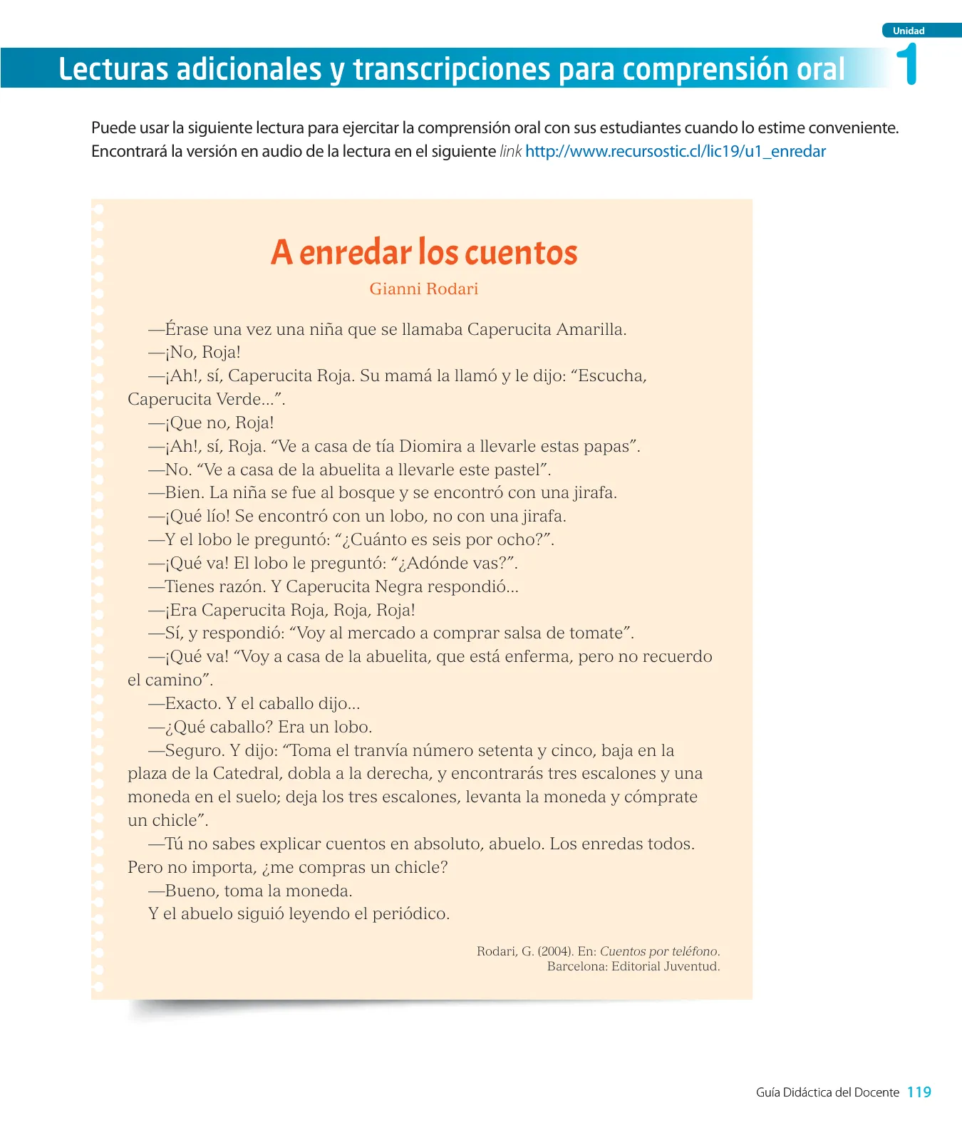Miniatura página 121 de Lenguaje y Comunicación – Segundo Básico – Texto del Estudiante MINEDUC – Descargar PDF · 2024
