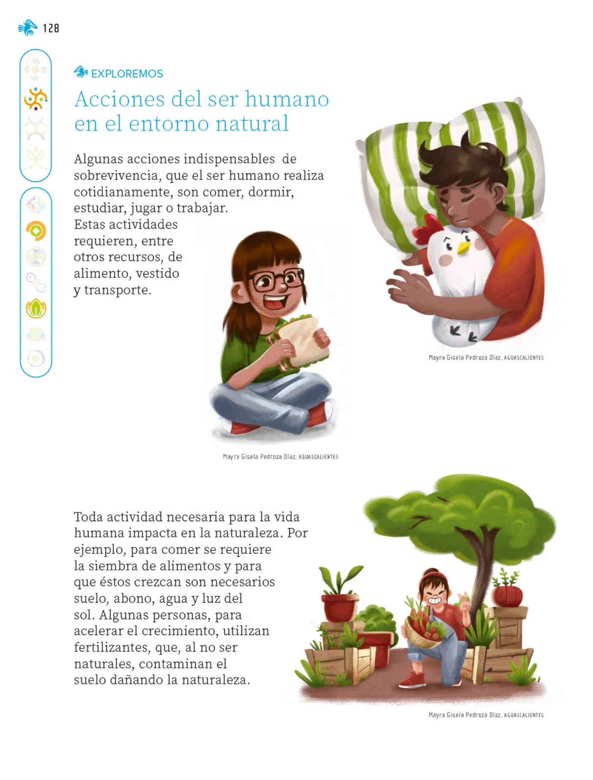 Página 129 de Nuestros saberes: Libro para alumnos, maestros y familia. Libro de Educación Primaria Grado 1° Ciclo Escolar 2025 - 2026