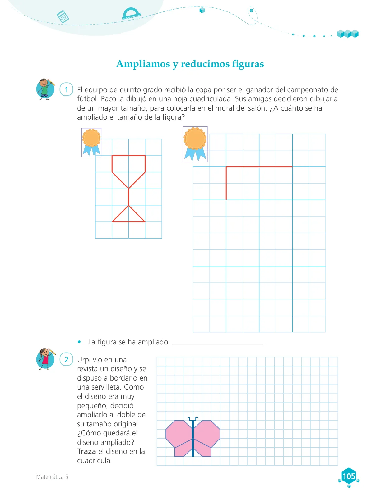 Página 106 de Matemática 5 : cuaderno de trabajo para quinto grado de Educación Primaria 2018 · 2018