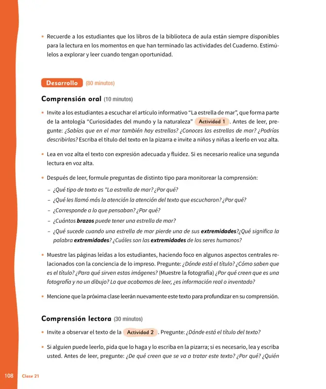 Página 109 de Lenguaje y Comunicación – Primero Básico | Texto del Estudiante MINEDUC – Descargar PDF · 2024