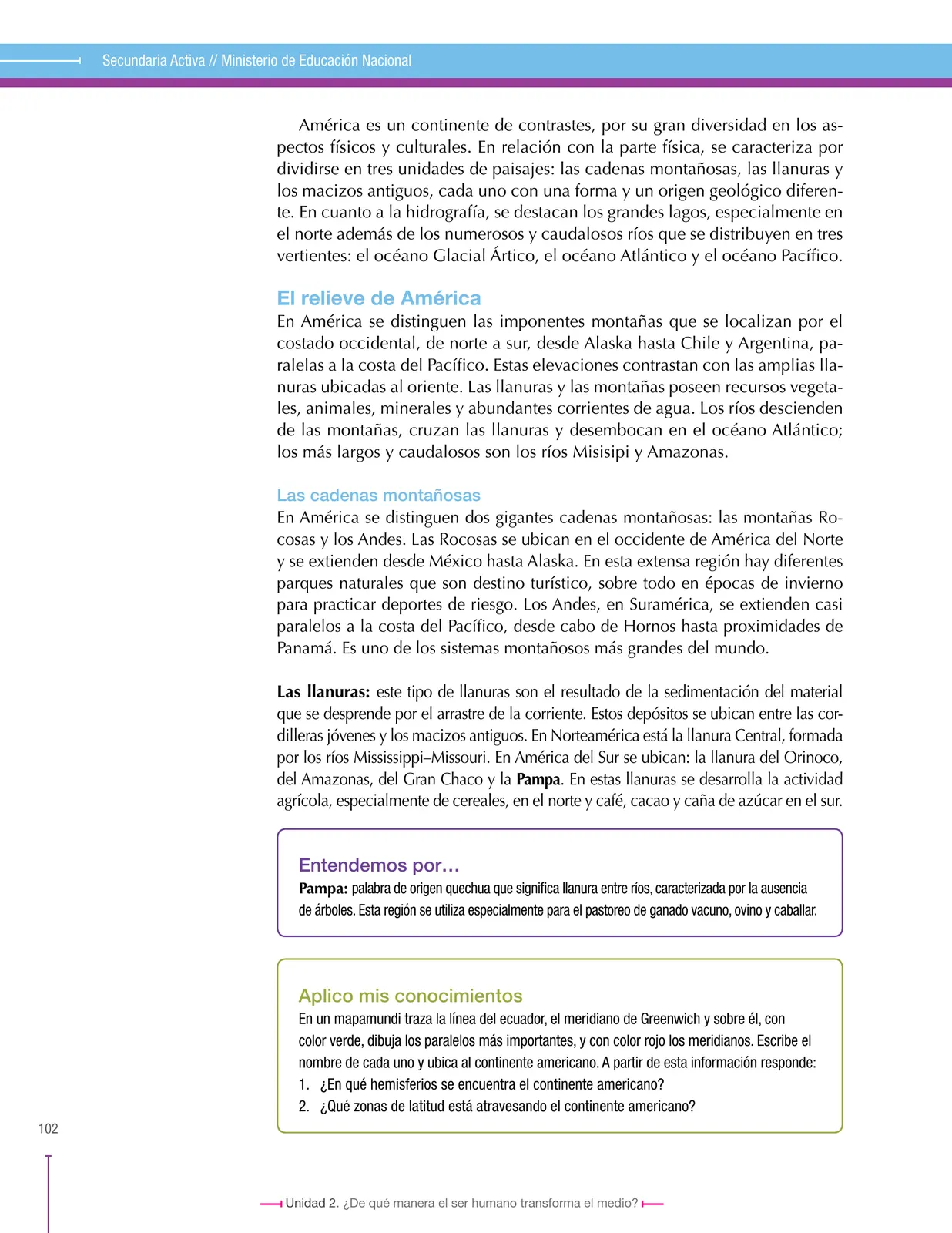Página 102 de Ciencias Sociales 6° · Secundaria Activa