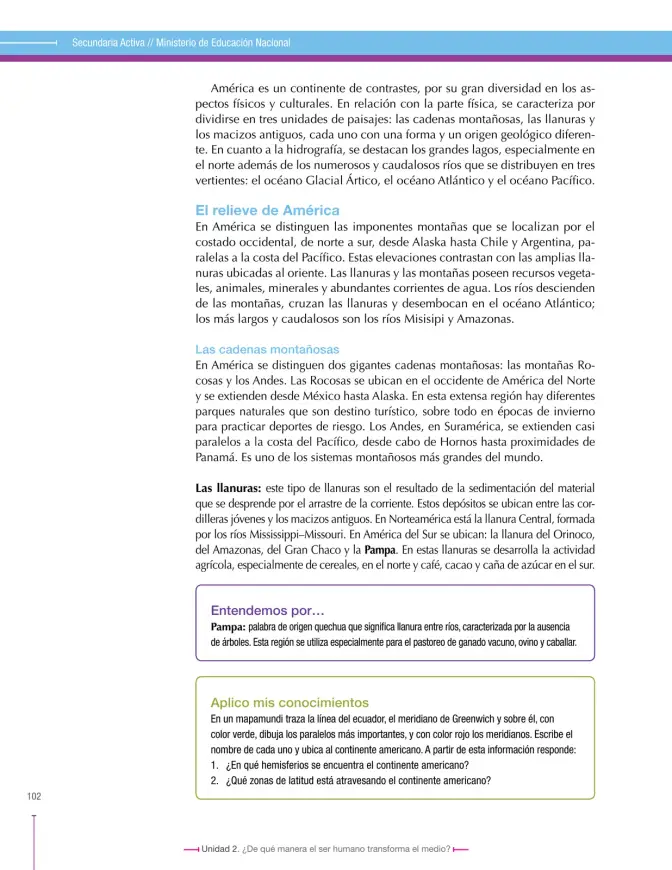 Página 102 de Ciencias Sociales 6° · Secundaria Activa