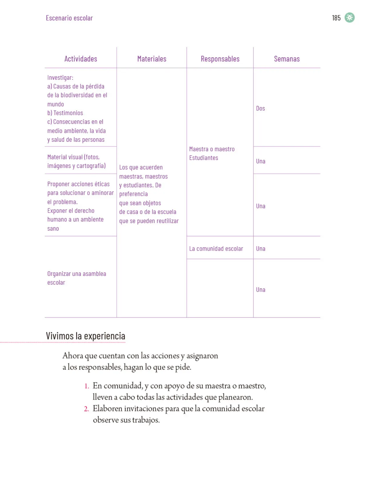 Página 188 de Proyectos Escolares. Libro de Educación Primaria Grado 5° Ciclo Escolar 2025 - 2026