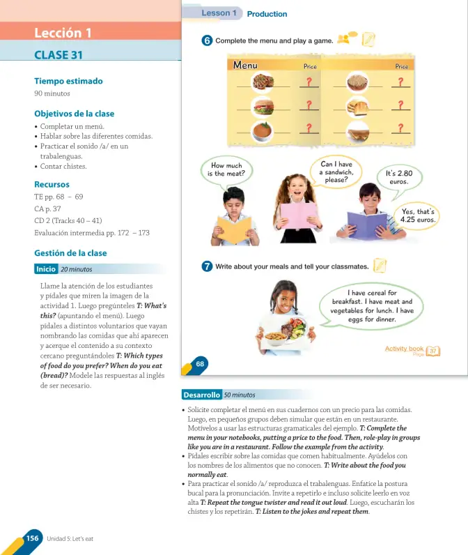 Página 20 de Inglés – Cuarto Básico | Texto del Estudiante MINEDUC – Descargar PDF · 2024