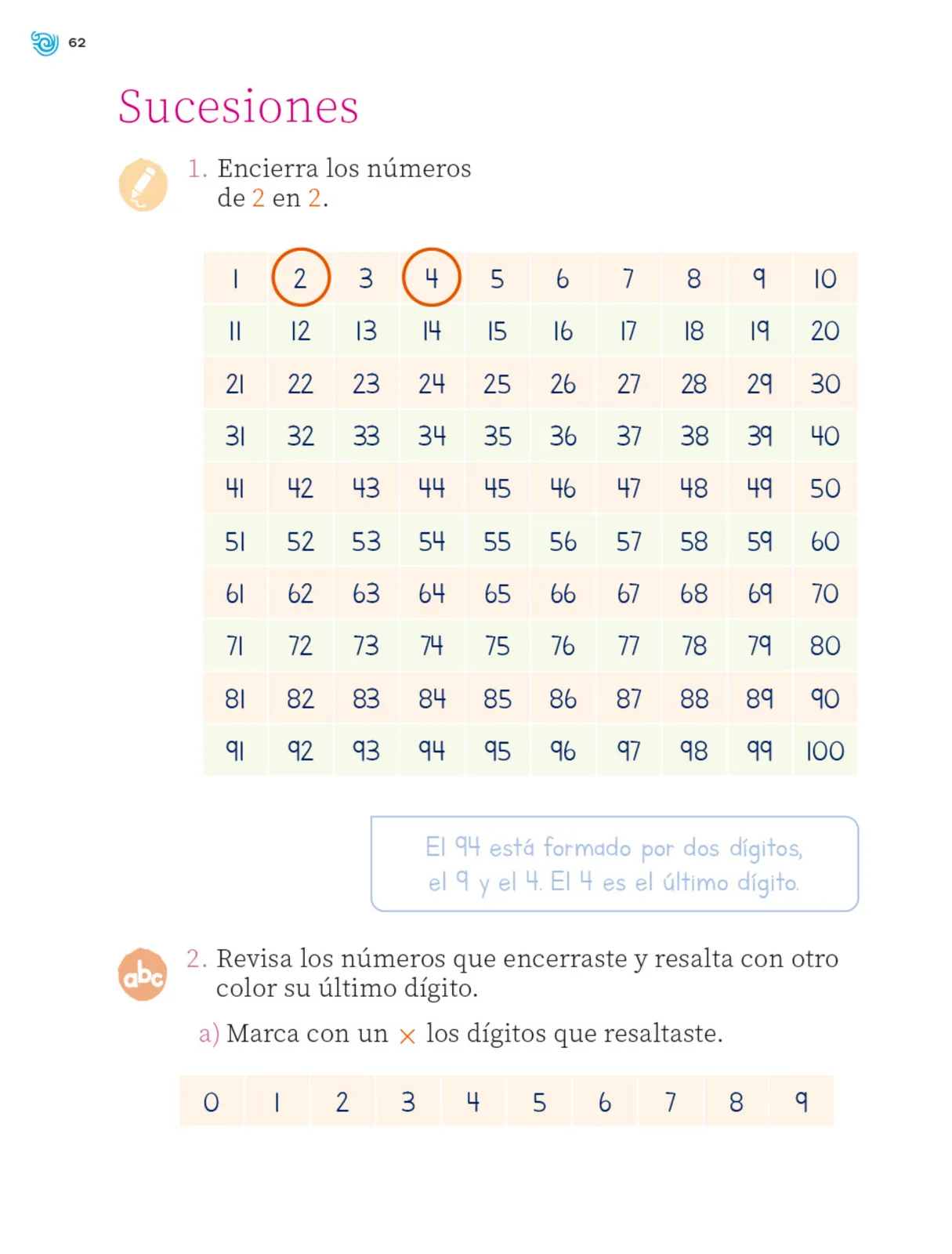 Página 63 de Múltiples lenguajes. Trazos y números.   Libro de Educación Primaria Grado 1°  Ciclo Escolar 2025 - 2026