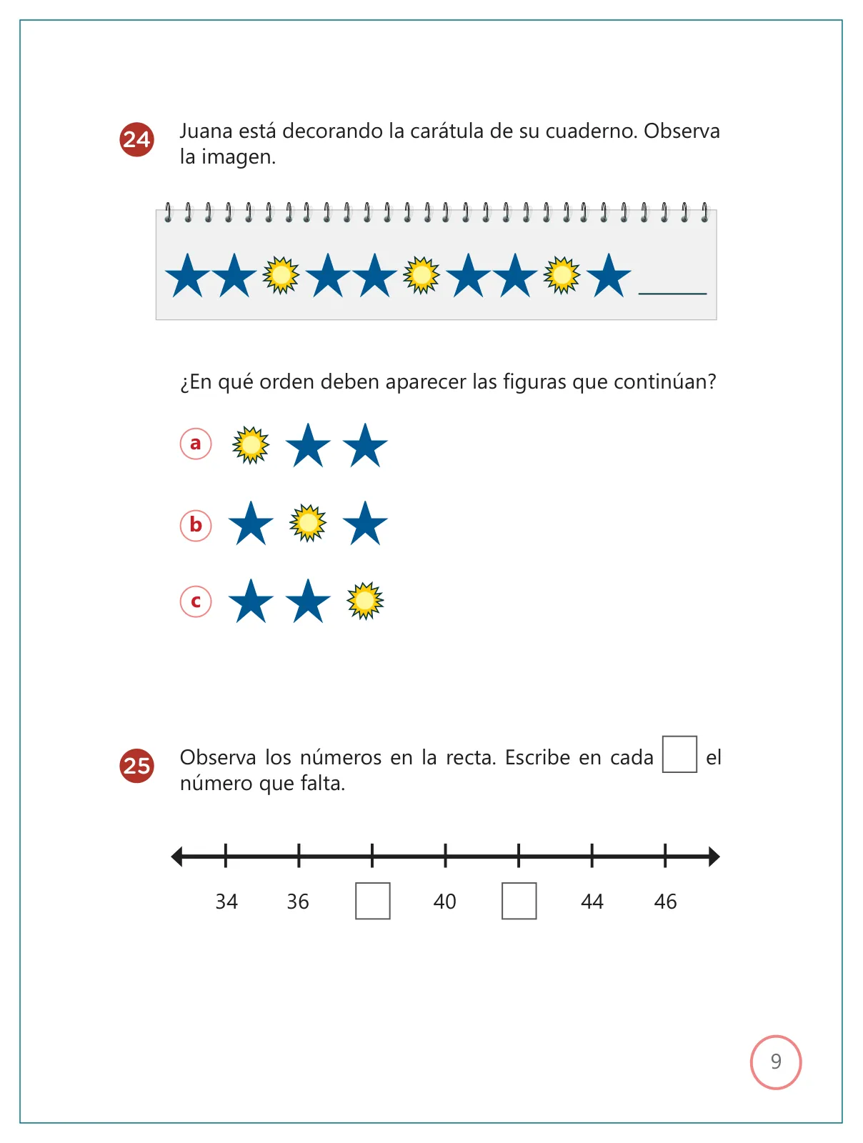 Miniatura página 9 de Kit de evaluación Entrada 2 Demostrando lo que aprendimos : Matemática, primer trimestre, ﻿Segundo grado - Primaria · 2019