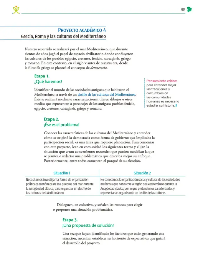 Página 206 de Colección Nanahuatzin. Nuestro libro de Proyectos. Tomo I. Libro de Educación Telesecundaria Grado 3° Ciclo Escolar 2025 - 2026