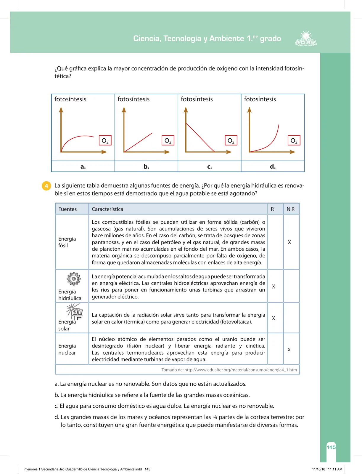 Página 145 de Ciencia, Tecnología y Ambiente 1. Cuaderno de reforzamiento pedagógico - JEC · 2016