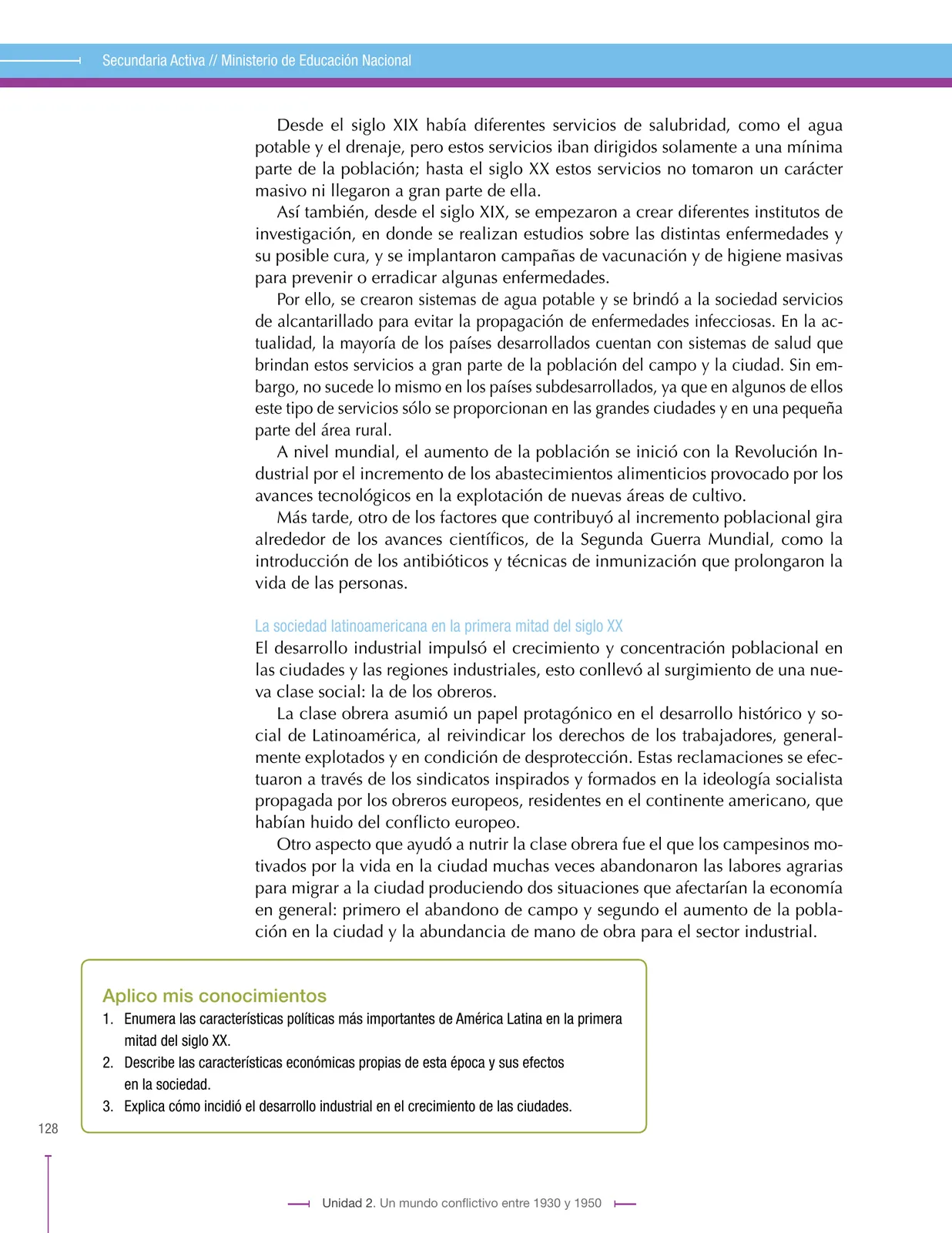 Página 128 de Ciencias Sociales 9° · Secundaria Activa