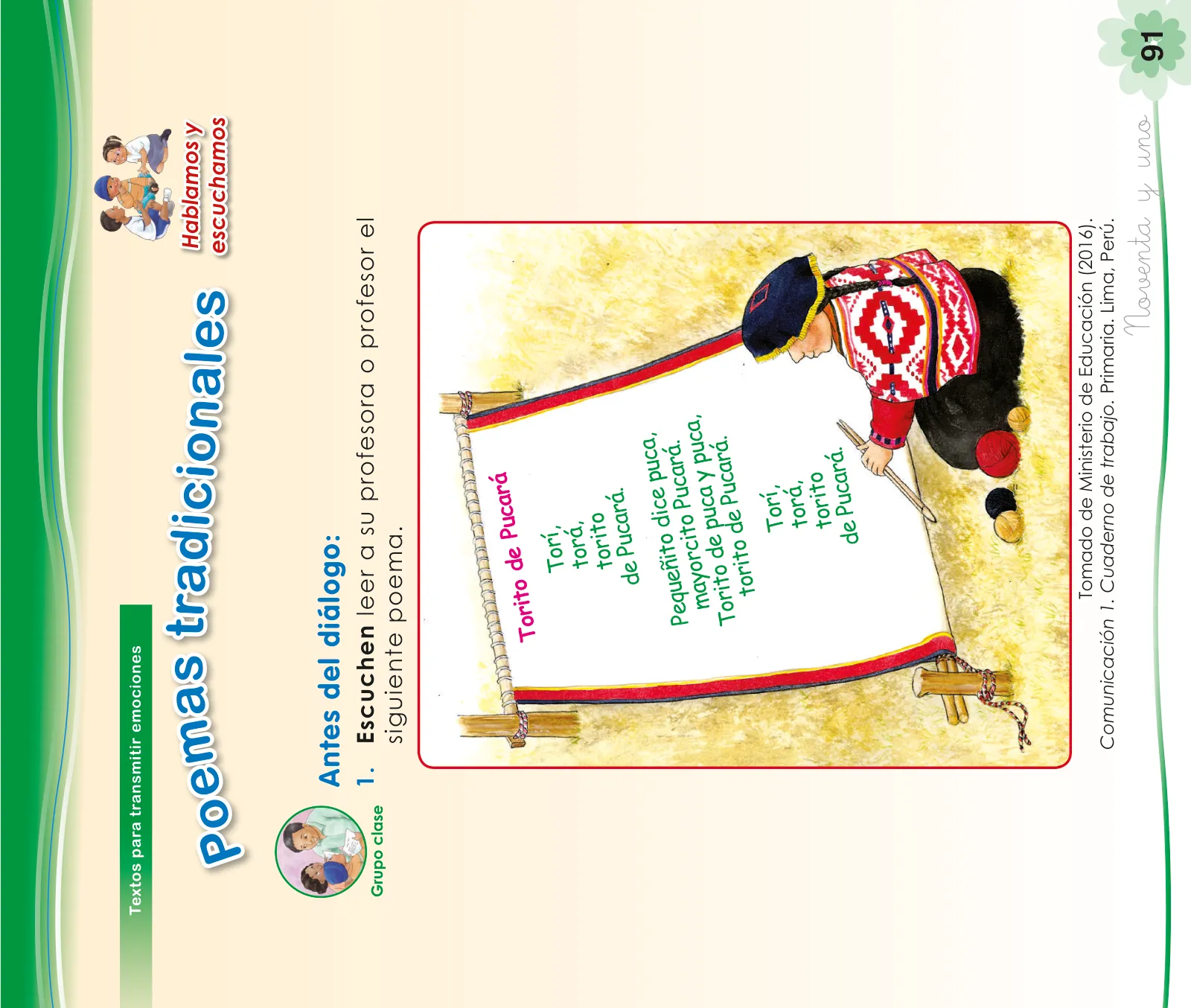 Miniatura página 93 de Comunicación 1 : cuaderno de trabajo para primer grado de Educación Primaria 2019 · 2019