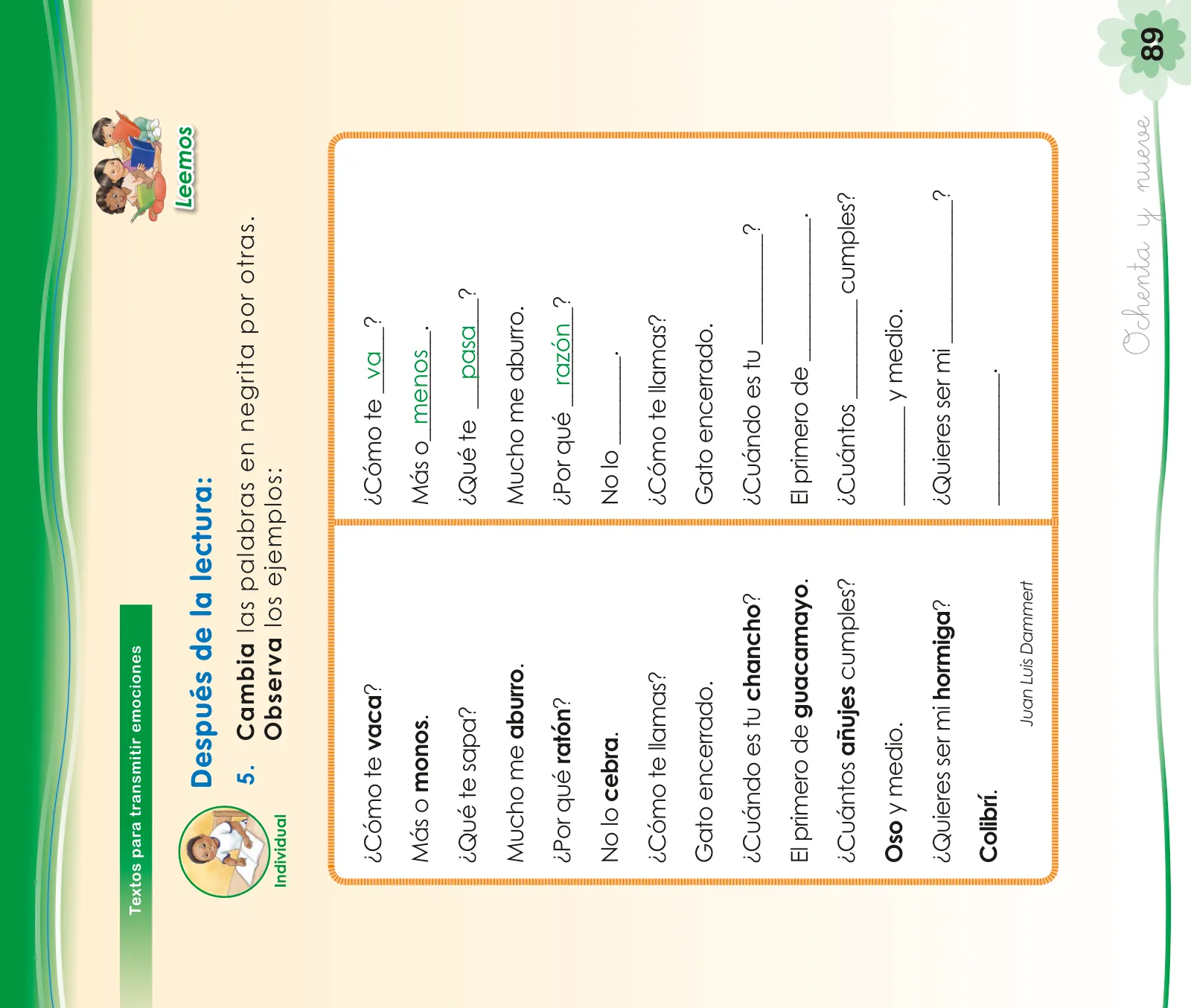 Página 91 de Comunicación 1 : cuaderno de trabajo para primer grado de Educación Primaria 2019 · 2019