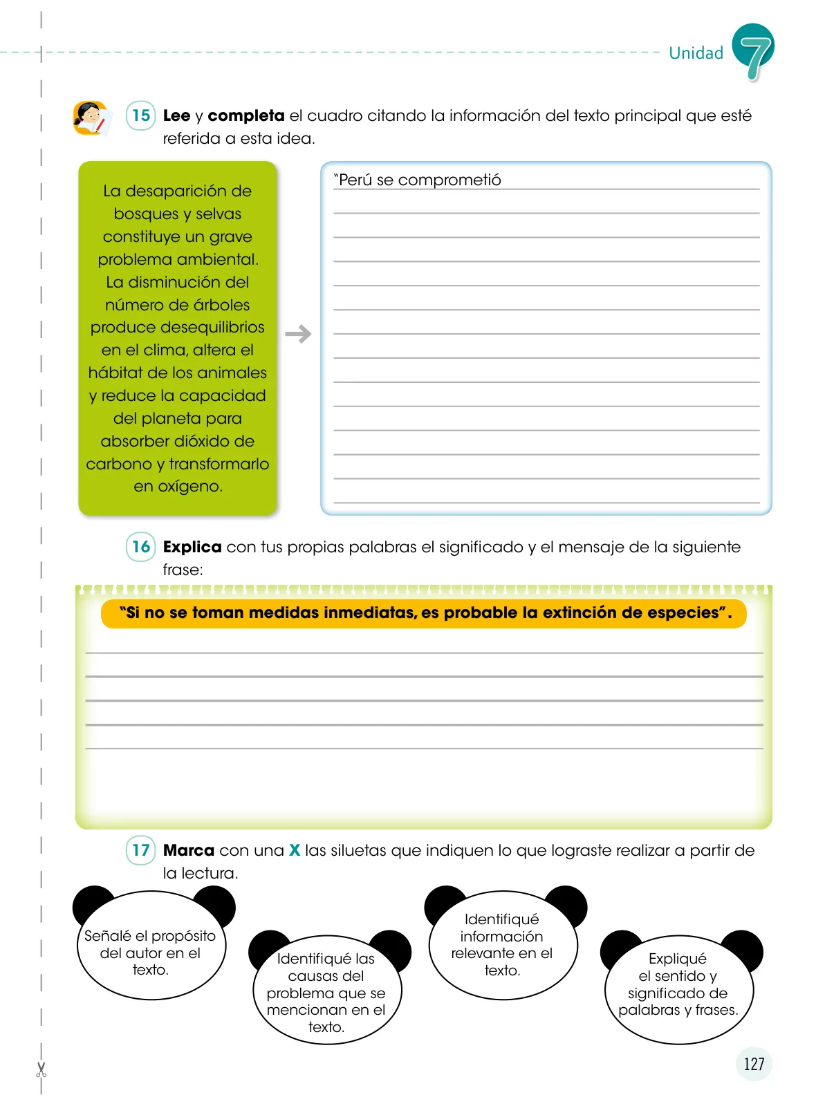 Miniatura página 128 de Comunicación 5 : cuaderno de trabajo para quinto grado de Educación Primaria 2019 · 2019