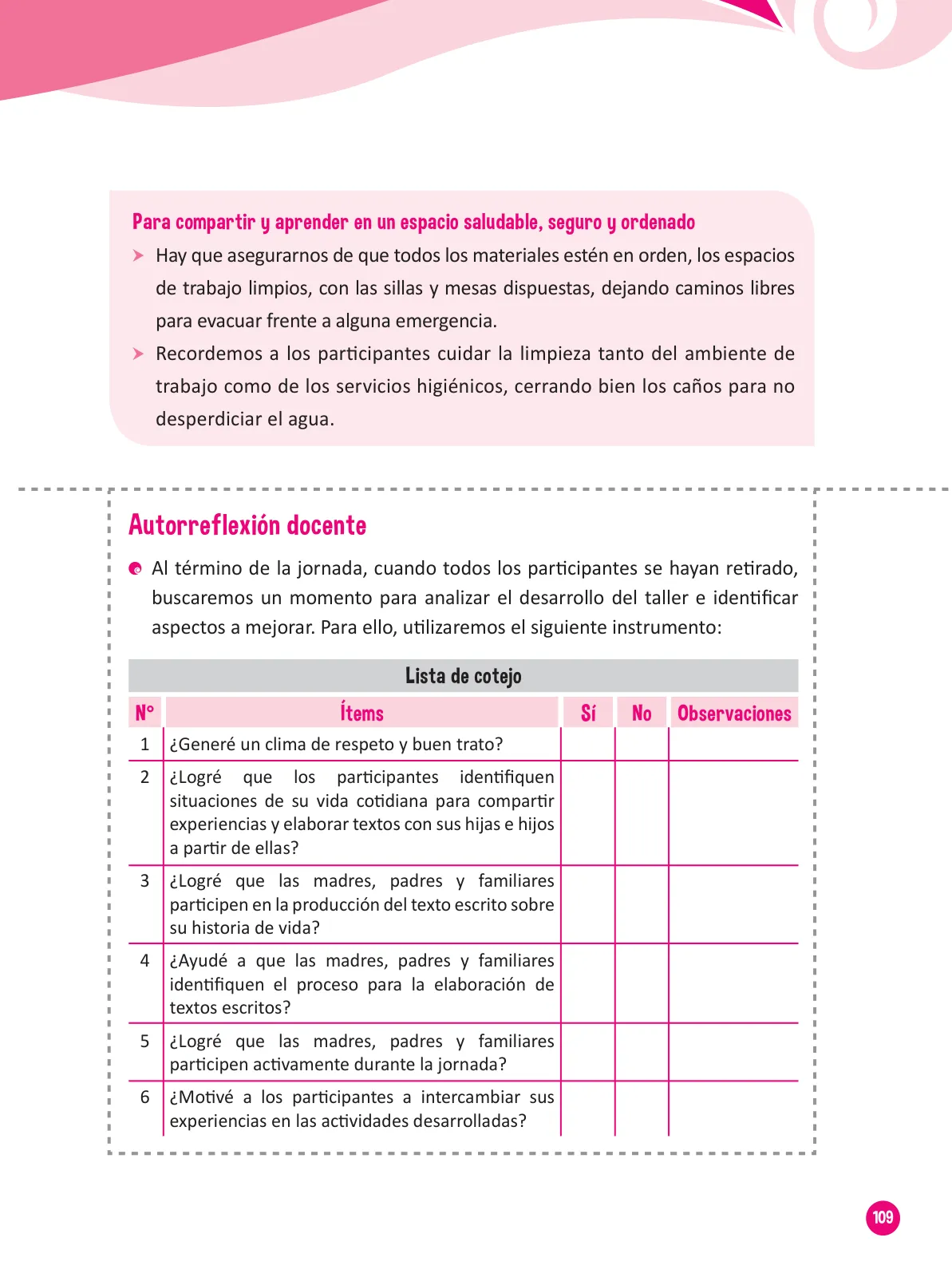 Página 111 de Guía para el trabajo docente con las familias del ciclo III de Primaria · 2016