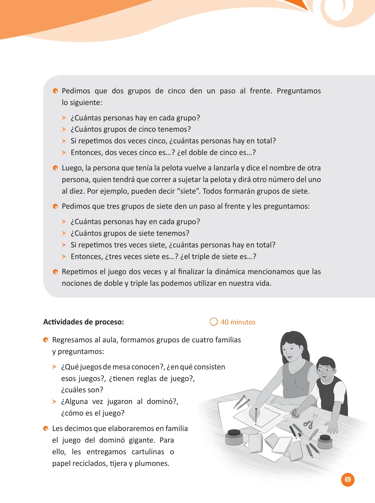 Página 71 de Guía para el trabajo docente con las familias del ciclo IV de Primaria · 2016