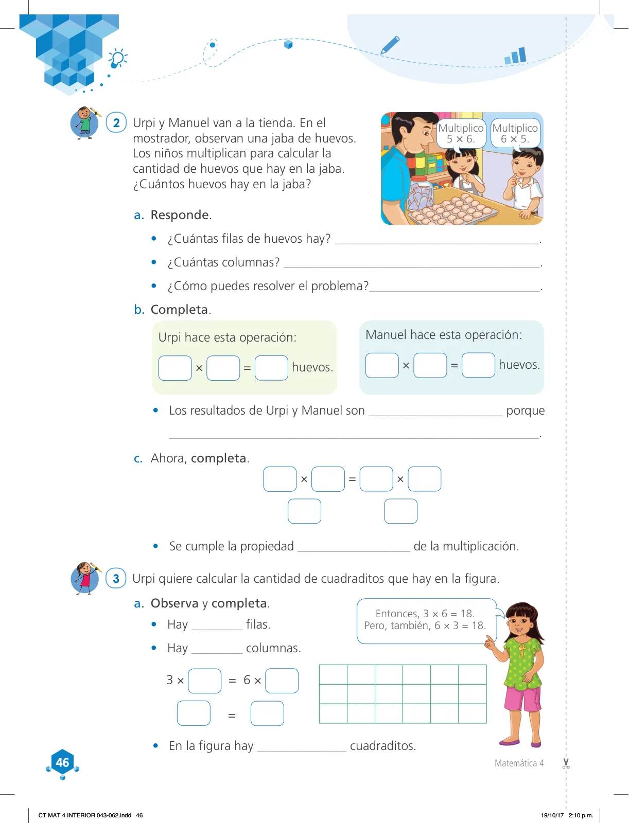 Página 46 de Matemática 4 : cuaderno de trabajo para cuarto grado de Educación Primaria 2018 · 2018