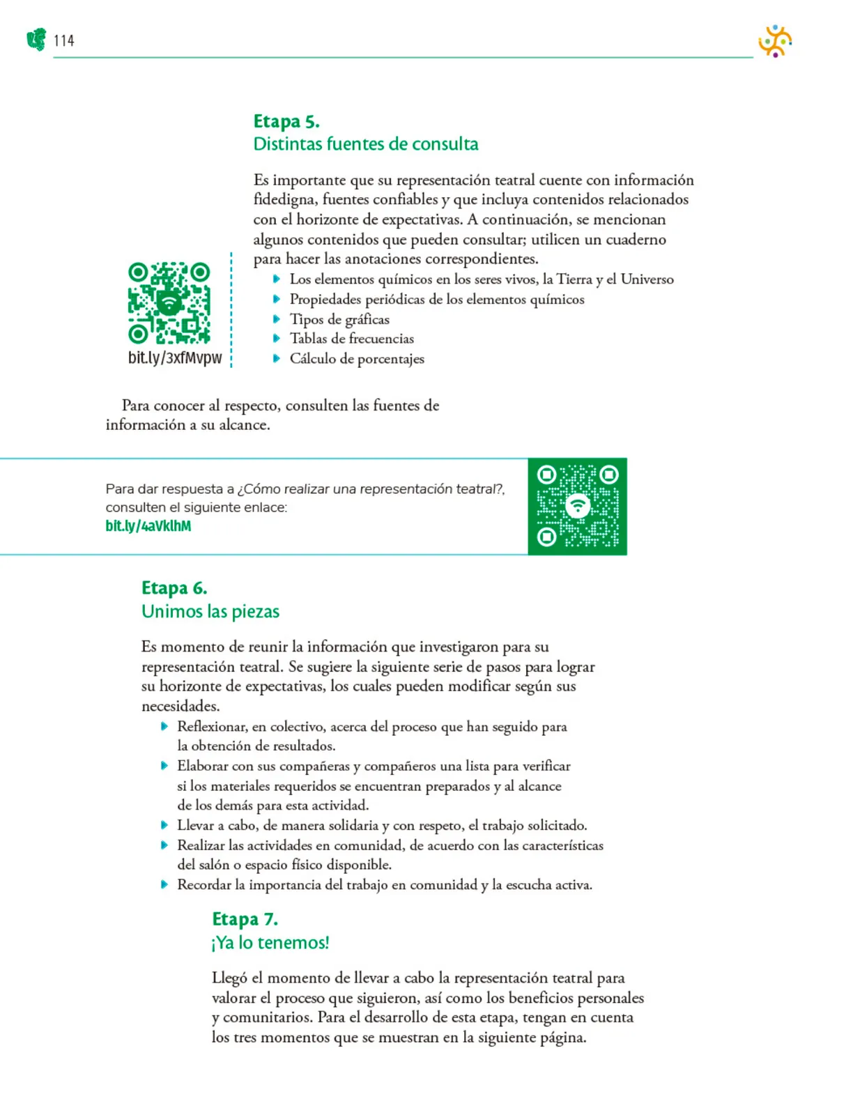 Página 115 de Colección Nanahuatzin. Nuestro libro de Proyectos.  Tomo II.  Libro de Educación Telesecundaria Grado 3°  Ciclo Escolar 2025 - 2026