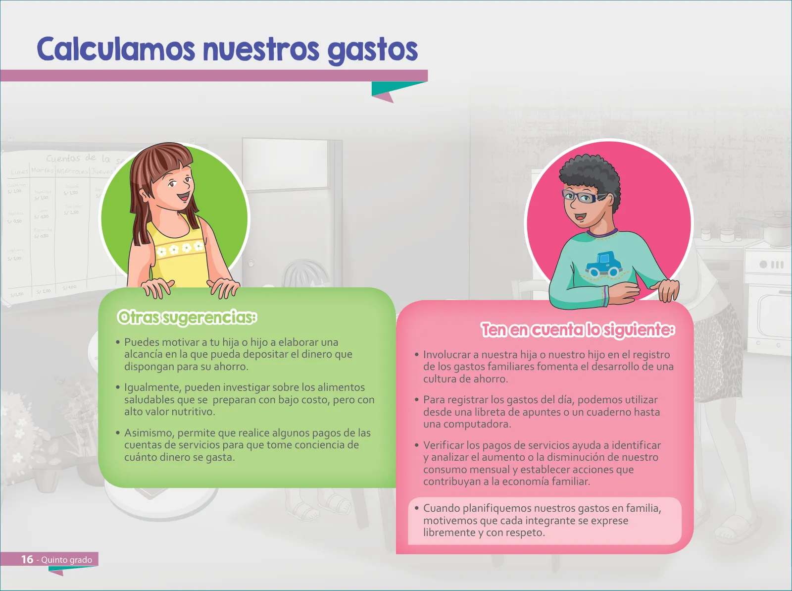 Página 18 de Aprendemos juntos en familia : guía dirigida a madres y padres. Quinto grado de Educación Primaria · 2019