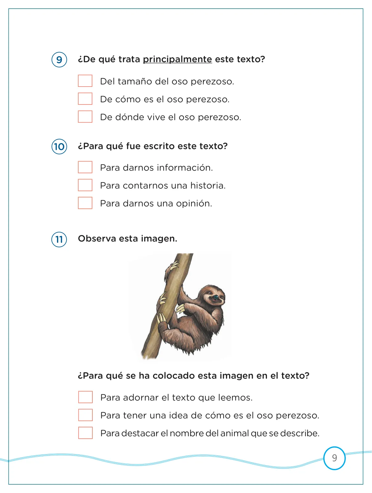Miniatura página 9 de Kit de evaluación Proceso 1 Demostrando lo que aprendimos : Comunicación, segundo trimestre, ﻿Segundo grado - Primaria · 2019