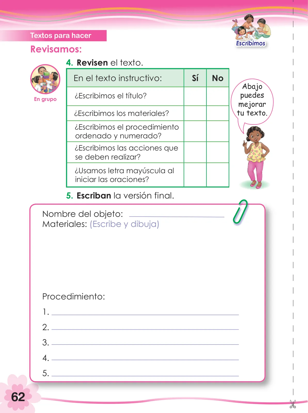 Miniatura página 64 de Comunicación 2 : cuaderno de trabajo para segundo grado de Educación Primaria 2019 · 2019
