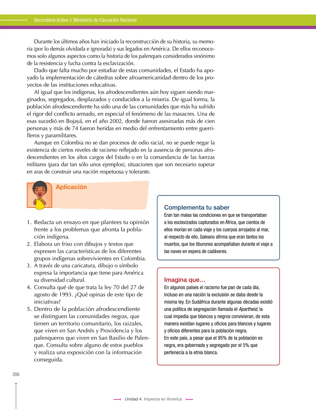 Página 206 de Ciencias Sociales 7° · Secundaria Activa