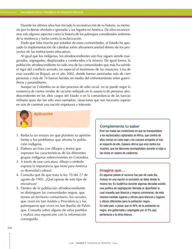 Página 206 de Ciencias Sociales 7° · Secundaria Activa