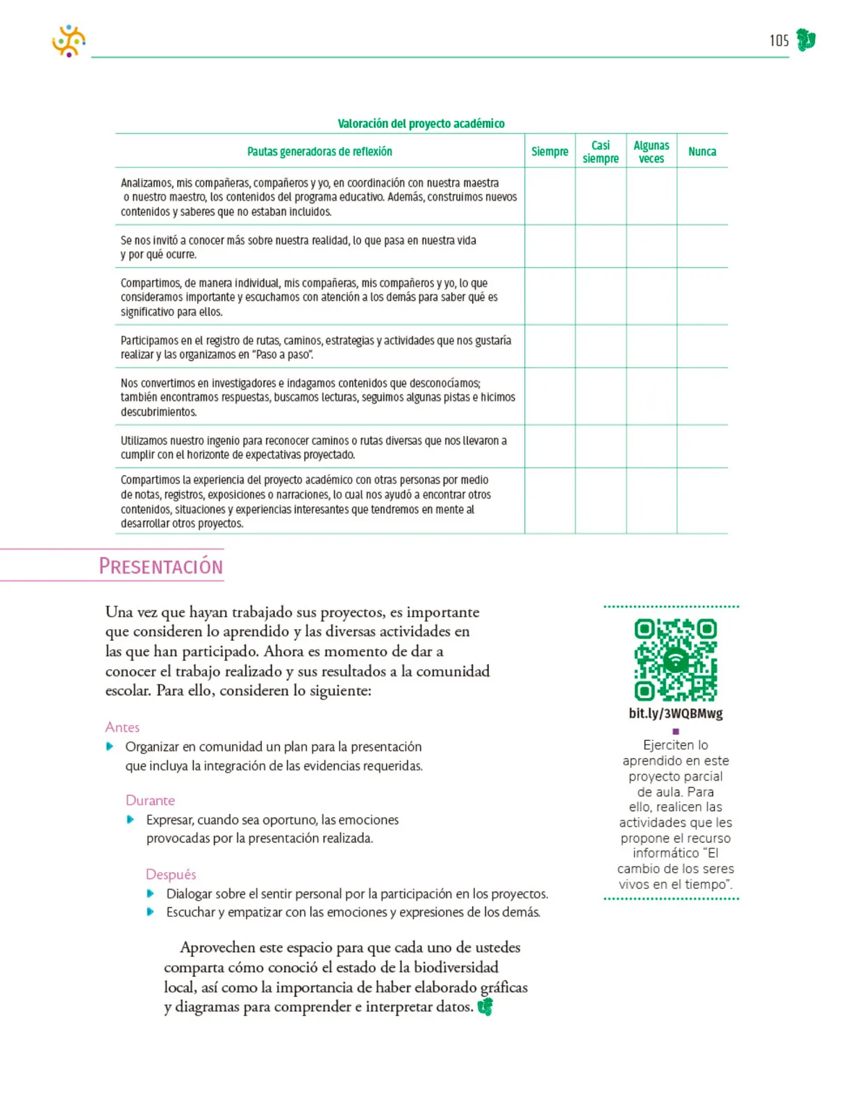 Página 106 de Colección Ximhai. Nuestro libro de Proyectos. Tomo II. Libro de Educación Telesecundaria Grado 1° Ciclo Escolar 2025 - 2026