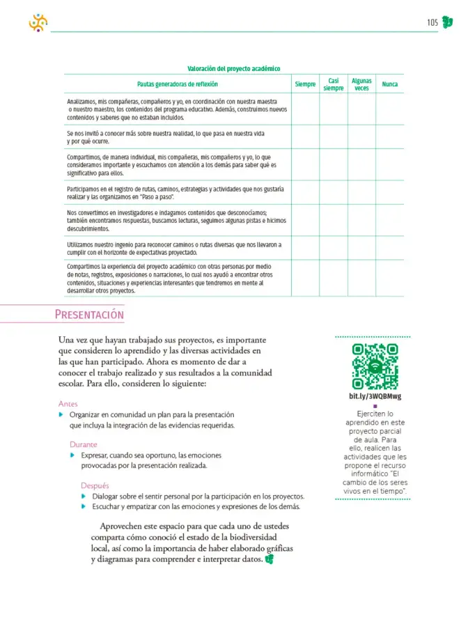 Página 106 de Colección Ximhai. Nuestro libro de Proyectos. Tomo II. Libro de Educación Telesecundaria Grado 1° Ciclo Escolar 2025 - 2026