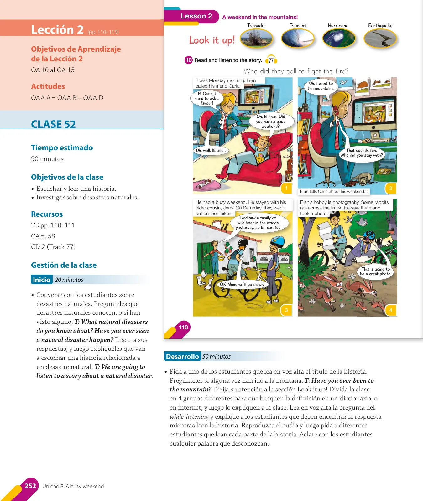 Página 116 de Inglés – Quinto Básico | Texto del Estudiante MINEDUC – Descargar PDF · 2024