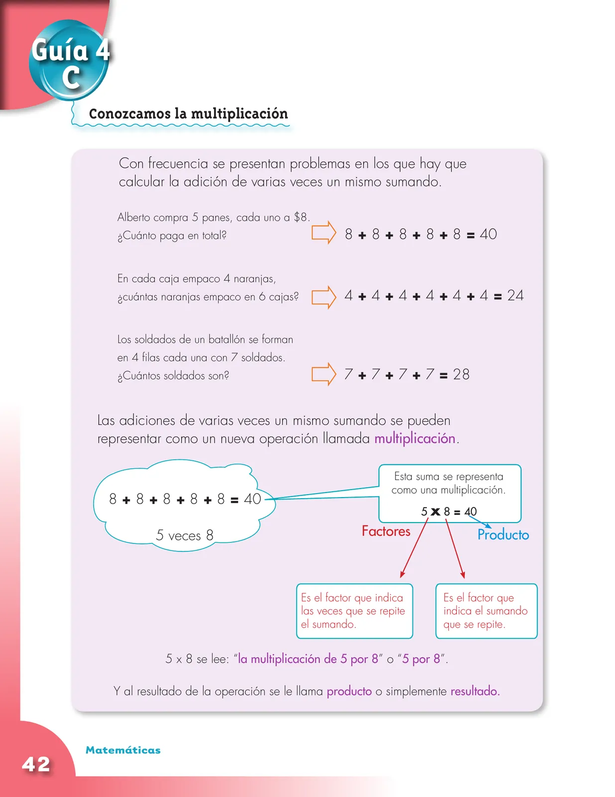 Miniatura página 42 de Matematica 3° · Cartilla 01