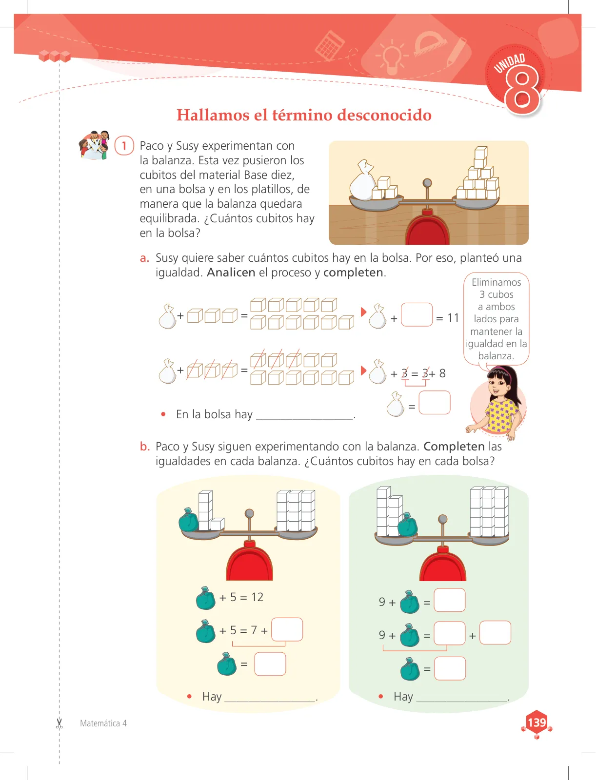Página 139 de Matemática 4 : cuaderno de trabajo para cuarto grado de Educación Primaria 2018 · 2018