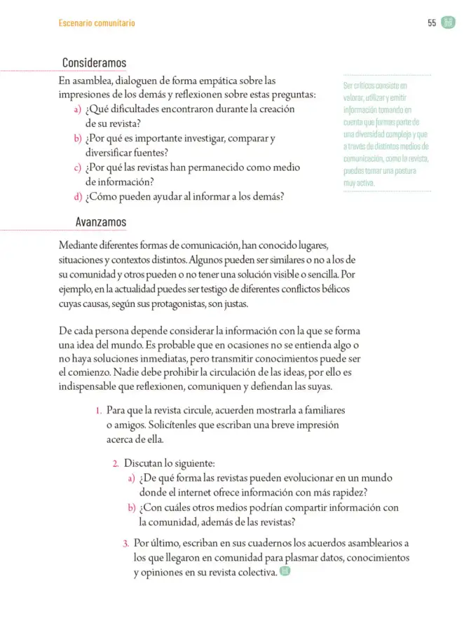 Página 58 de Proyectos Comunitarios. Libro de Educación Primaria Grado 5° Ciclo Escolar 2025 - 2026