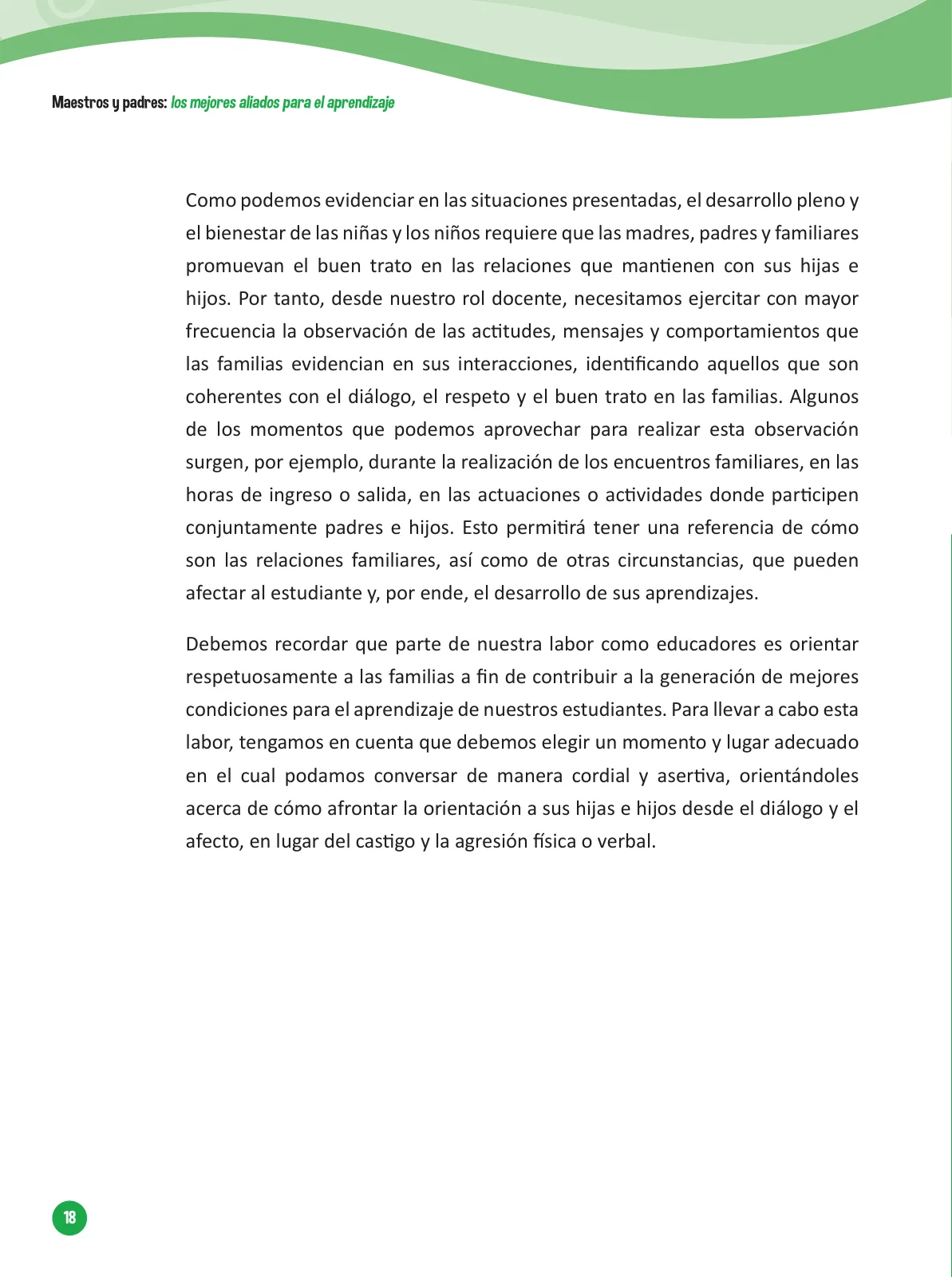 Página 20 de Guía para el trabajo docente con las familias del ciclo V de Primaria · 2016