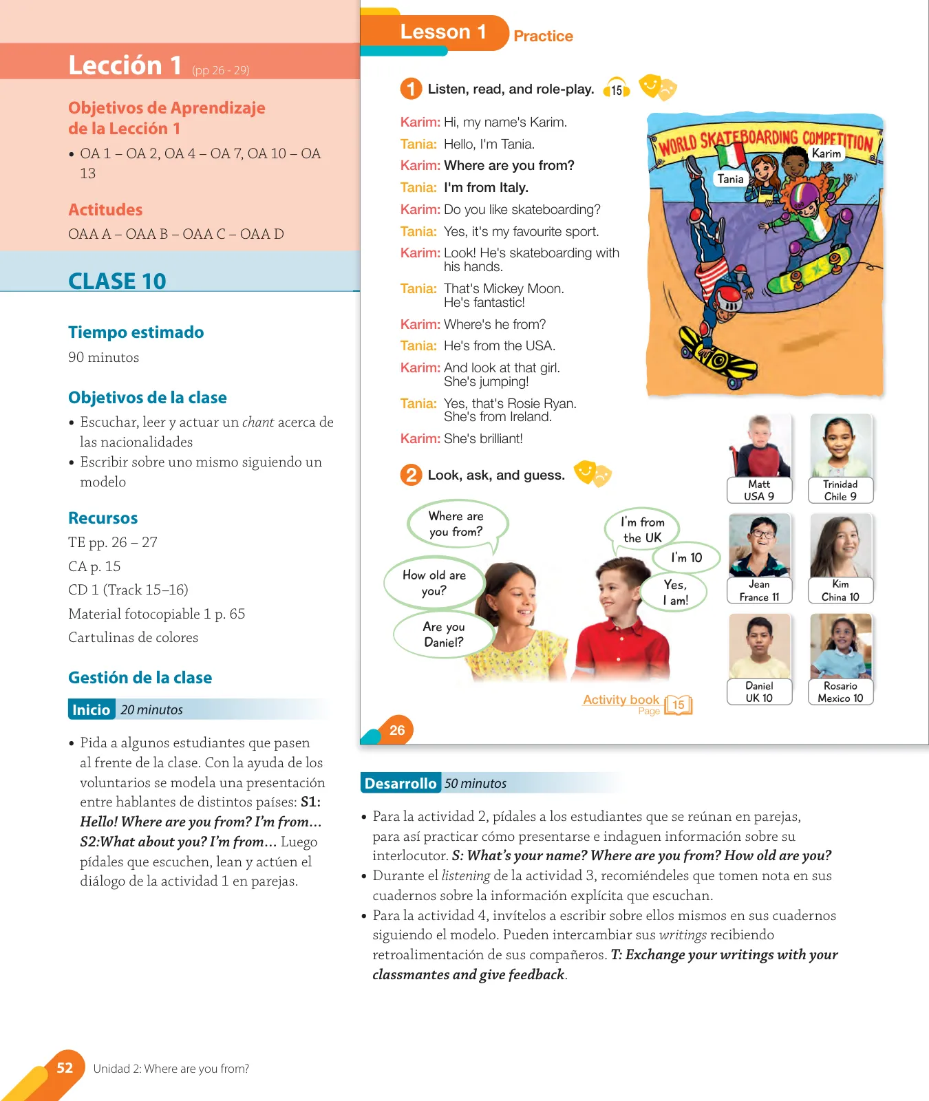Página 54 de Inglés – Cuarto Básico | Texto del Estudiante MINEDUC – Descargar PDF · 2024